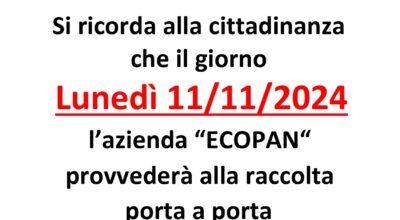 Comune di Gesualdo – Avviso raccolta porta a porta dell’olio alimentare esausto – 11 novembre 2024